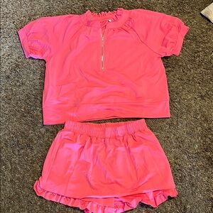 Pink Women's Shorts Set